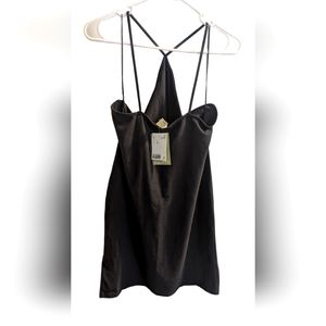NWT XL H&M Summer Strappy Black Dress